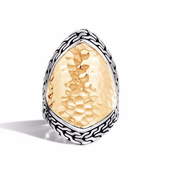 Exaggerated Hiphop Two Tone 925 Silver Filled Ring - Picture 3 of 4